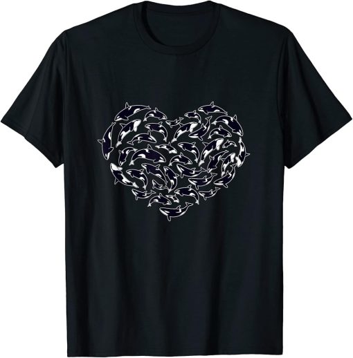 Orca Whales Heart shirt killer whale T-Shirt