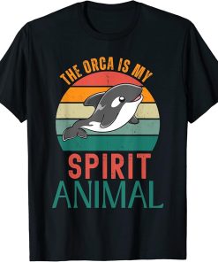 Orca Is My Spirit Animal Vintage Retro Funny Orca T-Shirt